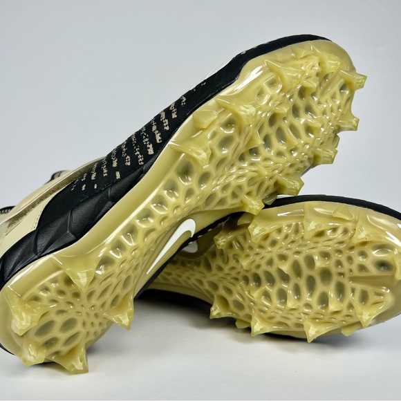 Nike Alpha Menace Pro 2 Mid Gold Black Football Cleats Size 9.5 - Picture 8 of 10